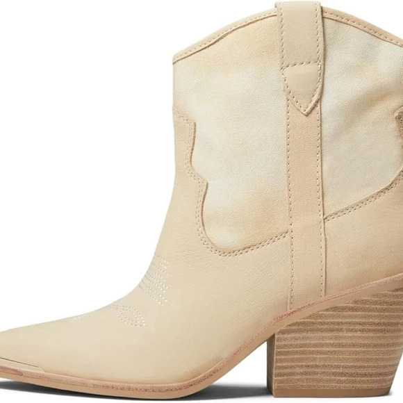 Dolce Vita Women's Nashe Western Bootie in Vanilla Nubuck. Sz: 9.5 - Picture 3 of 13